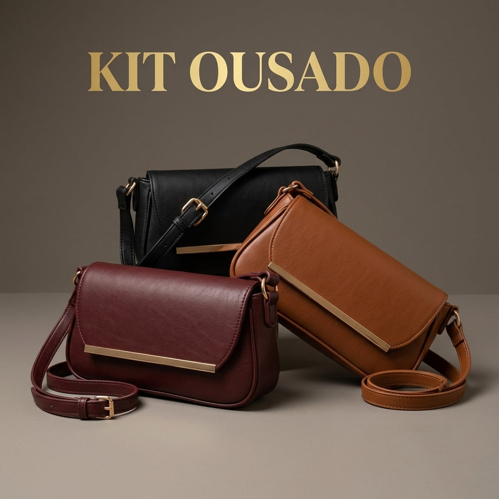 Kit 3 Bolsas Baguete Clássica + Frete Grátis