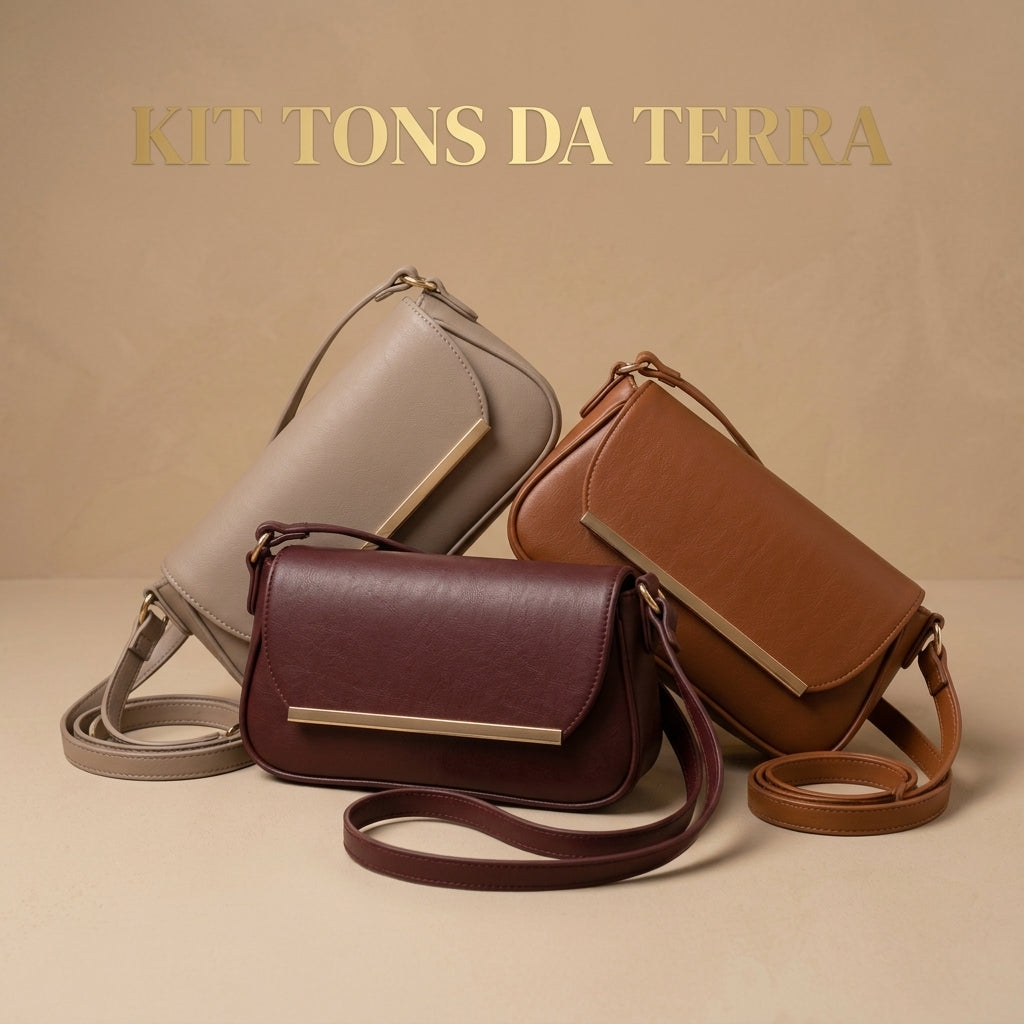 Kit 3 Bolsas Baguete Clássica + Frete Grátis